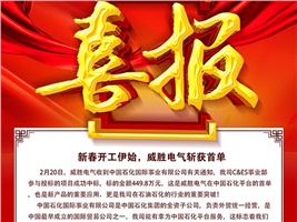 新春開工伊始，威勝電氣斬獲首單