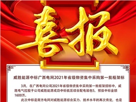 中標喜訊：威勝電氣拿下廣西電網2021年省級物資集中采購第一批框架標